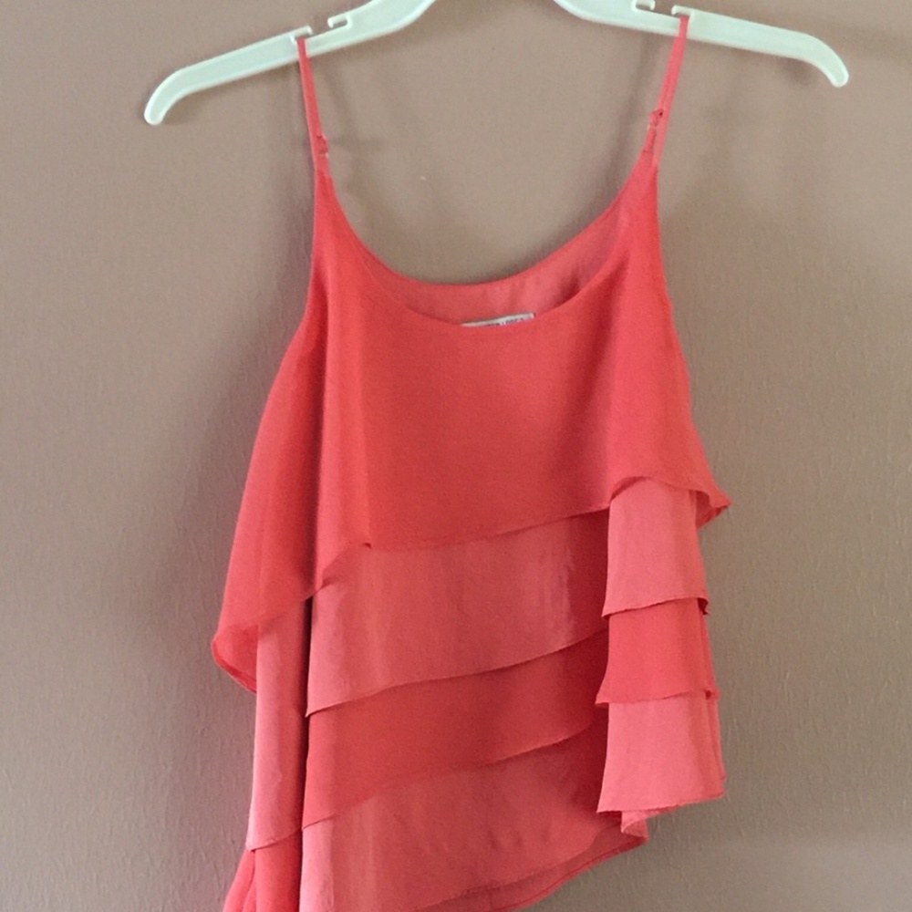 Jennifer Lopez Spaghetti Strap Ruffle Shirt Sz (S)